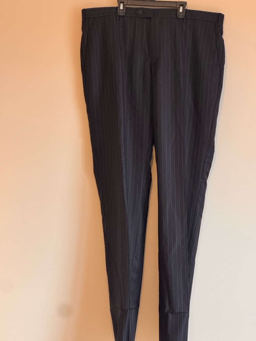 Giorgio Armani black Pinstripe Dress Pants